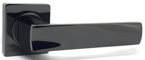 Ручка дверная KEDR R08-144 BLACK BN (чёрный глянцевый)